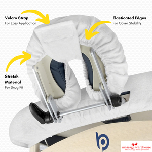 TERRY TOWEL FITTED FACE REST CRADLE COVER (Pack of 4)