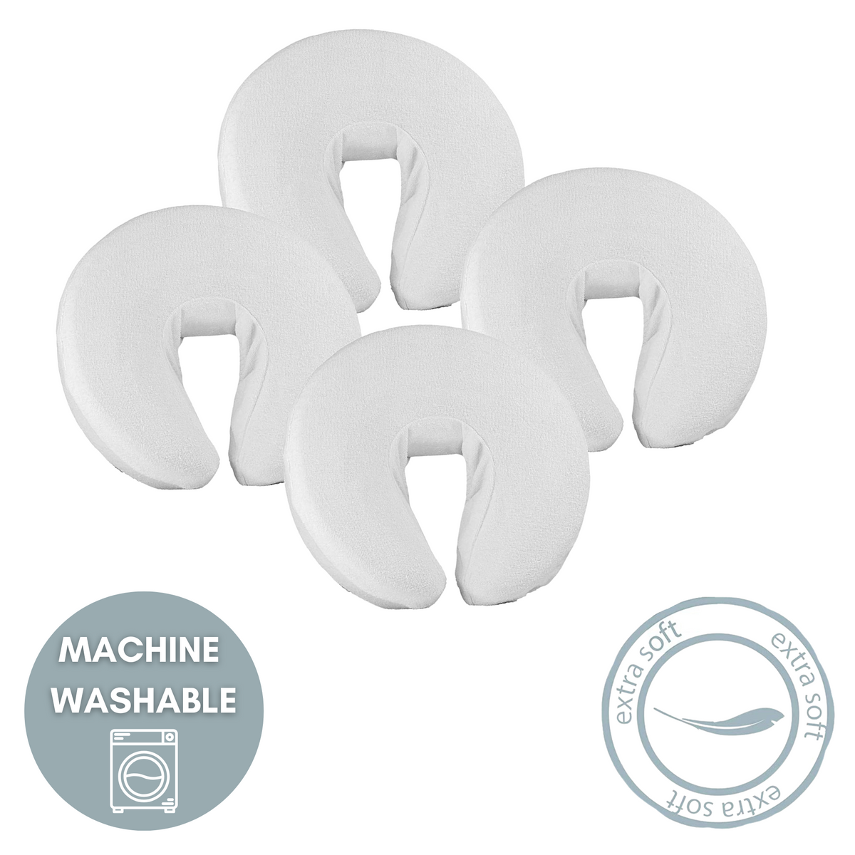 TERRY TOWEL FITTED FACE REST CRADLE COVER (Pack of 4)