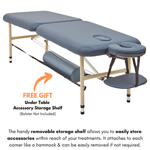 MasageWarehousePortableTherapyTreatmentTableCouch-AccessoryShelf-Advantage10.5kg