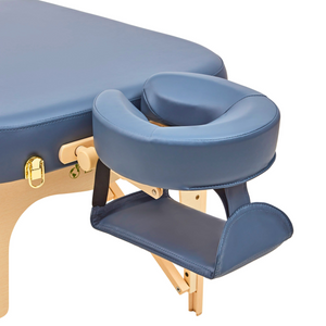 Massage Warehouse Earthworks Comfort Flat Portable Lightweight Treatment Table Couch Wooden Navy Black Agate Blue Cream 3