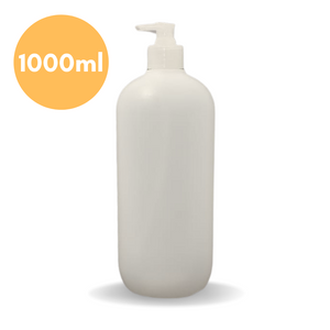 1 Litre Refillable Plastic Bottle with Pump Dispenser for Massage Oil