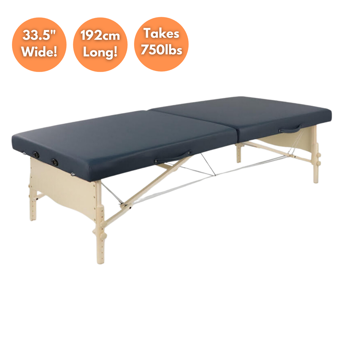 EARTHWORKS TITAN - 750lbs HIGH STRENGTH - EXTRA WIDE - LOW HEIGHT BODYWORK MASSAGE TABLE