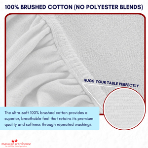 100% BRUSHED COTTON 3 PIECE SHEET SET WITH EXTRA FEATURES