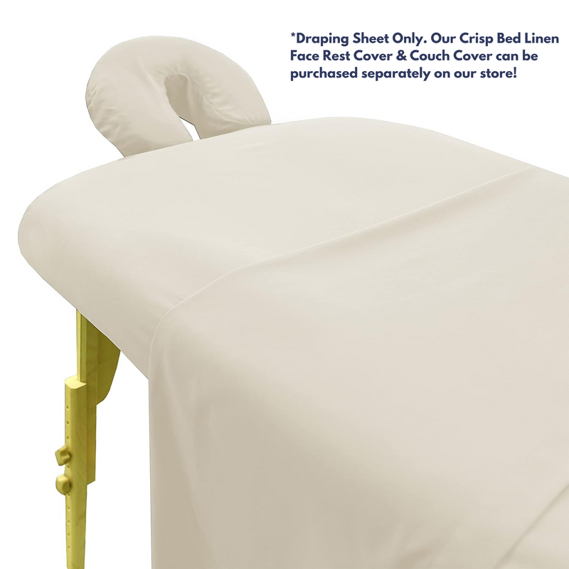 CRISP BED LINEN OVERSIZED FLAT DRAPING SHEET - Massage Warehouse