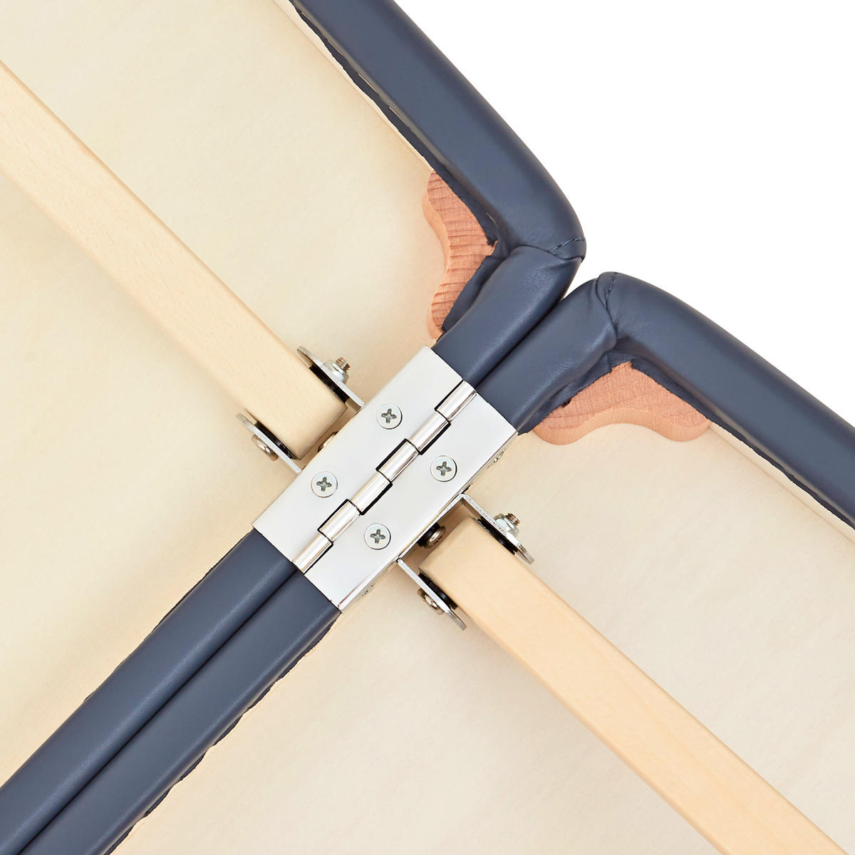 Massage Warehouse Earthworks Comfort Flat Portable Lightweight Treatment Table Couch Wooden Navy Black Agate Blue Cream 10