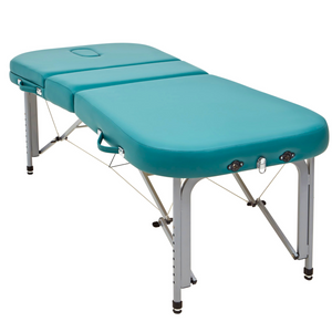 Massage Warehouse Earthworks Touch plus Portable Lightweight Treatment Table Bed Aluminium Black Navy Agate Blue Teal