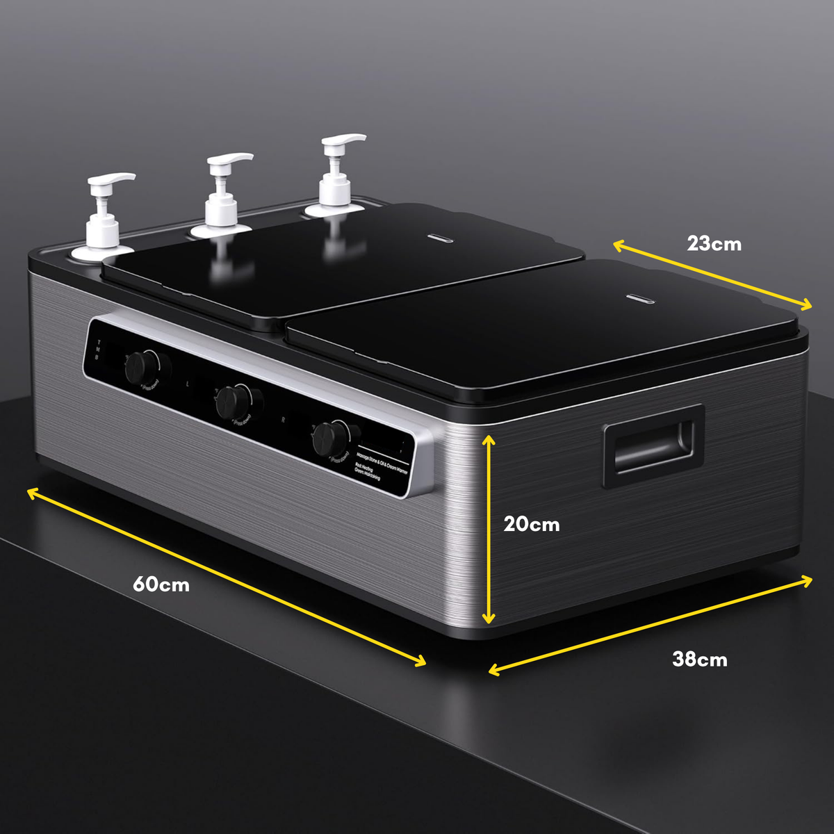 DELUXE MULTIFUNCTION HOT STONE HEATER & OIL WARMER COMBO WITH LED DISPLAY