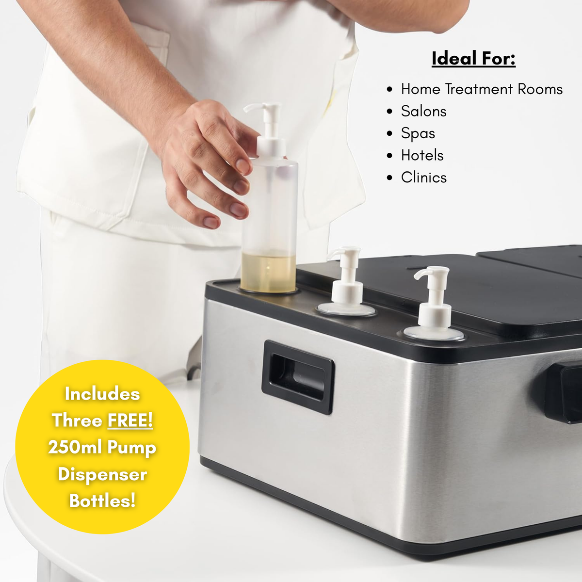 DELUXE MULTIFUNCTION HOT STONE HEATER & OIL WARMER COMBO WITH LED DISPLAY