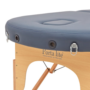 Massage Warehouse Porta-Lite Oval Lightweight portable treatment therapy bed Wooden Black Navy Cream Agate Blue 6