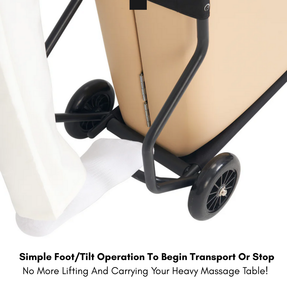 PORTA-LITE WHEELED TROLLEY MASSAGE TABLE TRANSPORTATION CART