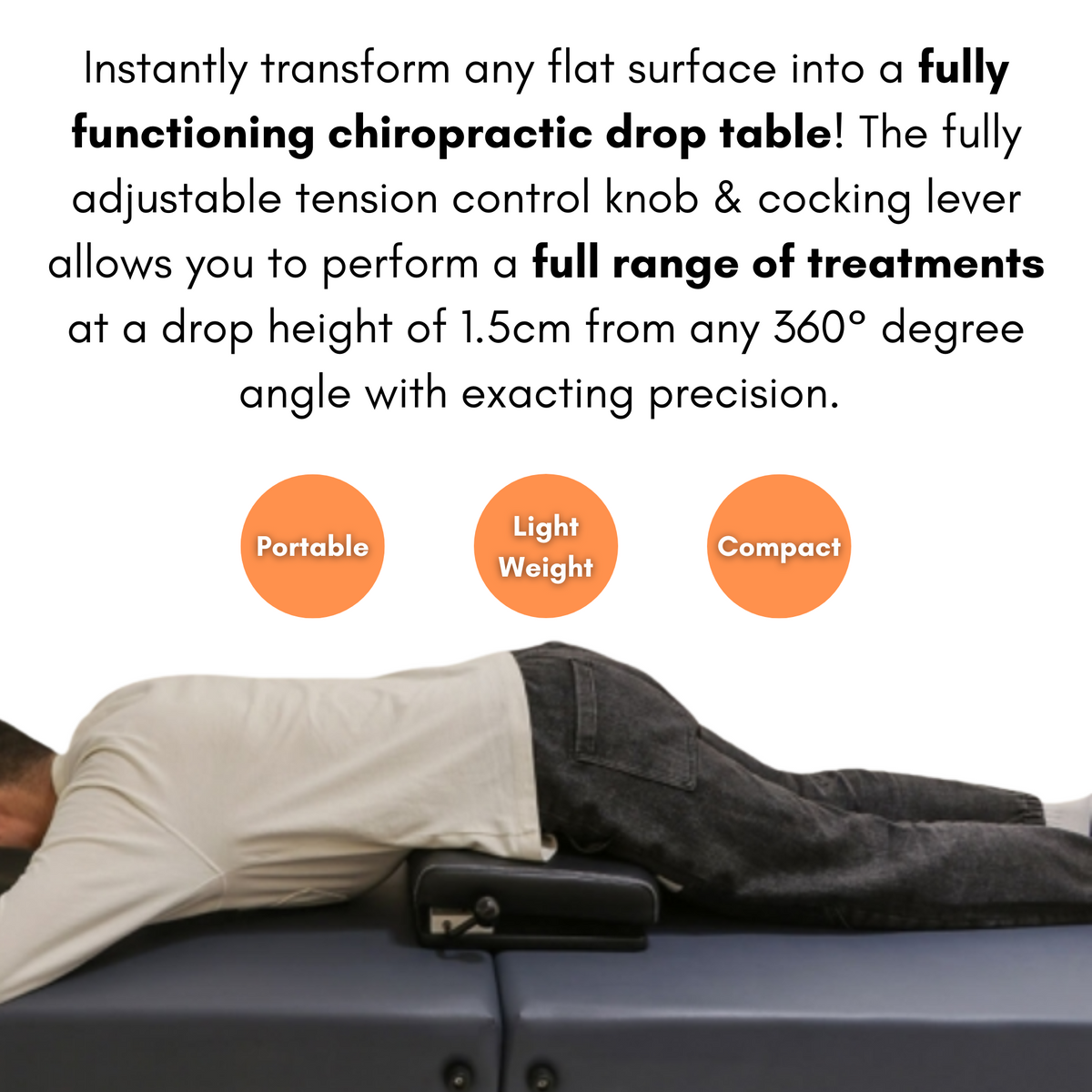 CHIROPRACTIC LUMBAR PELVIC DROP -  PORTABLE & DURABLE