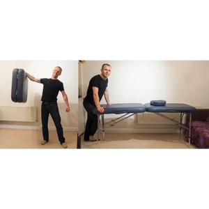 Setting up the PortaLite Delta I ultra-lightweight portable massage table in a professional clinic setting in London. Available for shipping across the whole UK and Ireland.