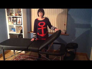 Earthworks Touch Plus 3-section table featuring a 10-position lifting backrest for versatile clinical use all around the UK and Ireland.