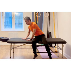 The Advantage 10.5kg massage table featuring an ultra-lightweight aluminium frame, adjustable telescopic legs, and dual built-in breathe hole options; a highly portable entry-level treatment couch for mobile sports therapists in Leeds that solves the problem of transport fatigue while remaining completely stable when a practitioner applies full body weight on the couch edge during client physical assessments. Available across the United Kingdom and Ireland. 