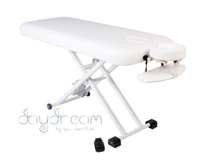 daydream electric massage table with arm shelf and head cradle