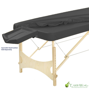 OIL-PROOF PROTECTIVE VINYL TABLE COVER FOR AYURVEDIC OIL TREATMENTS