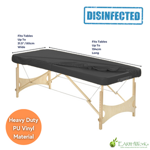 OIL-PROOF PROTECTIVE VINYL TABLE COVER FOR AYURVEDIC OIL TREATMENTS