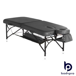 Massage Warehouse BodyPro Active Portable Lightweight Treatment Therapy Table Aluminium Black Navy