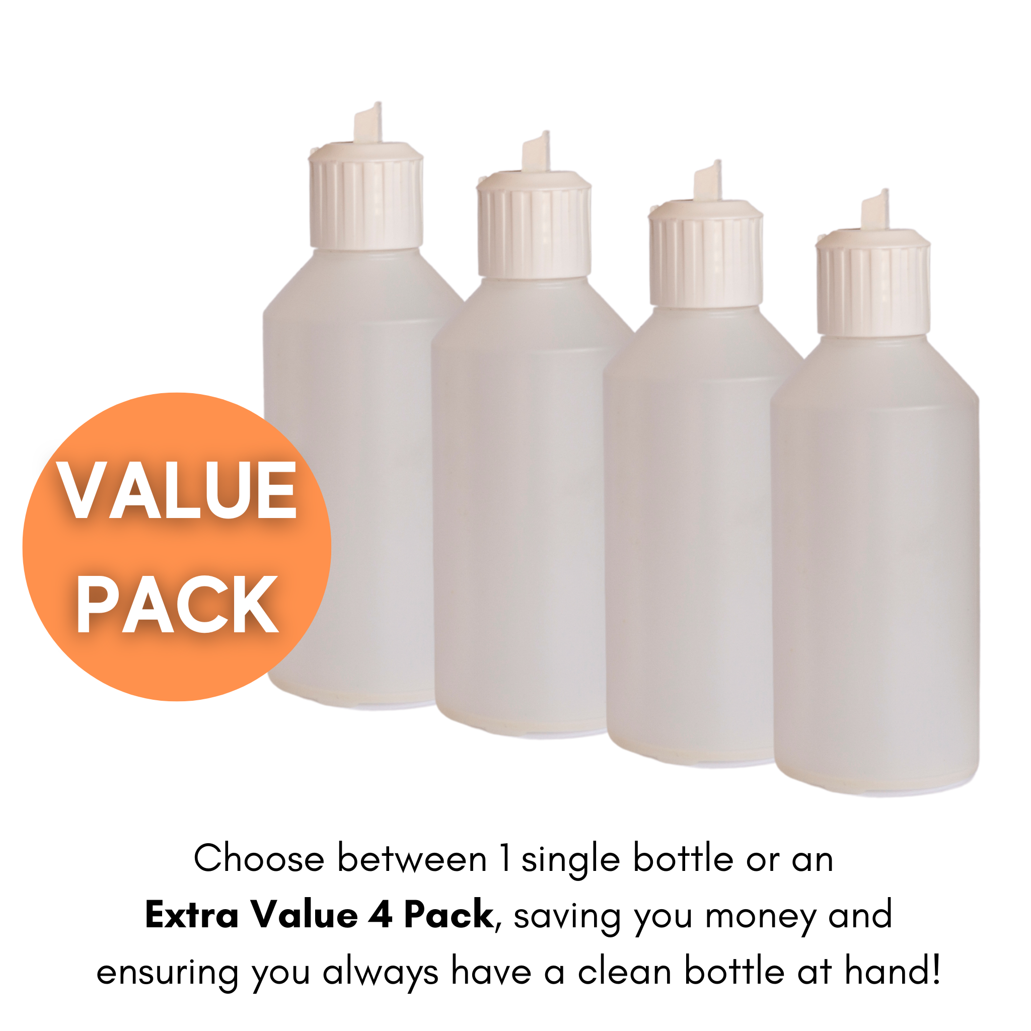 Plastic bottles with shop flip top caps