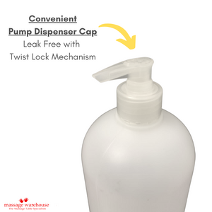 1 Litre Refillable Plastic Bottle with Pump Dispenser for Massage Oil